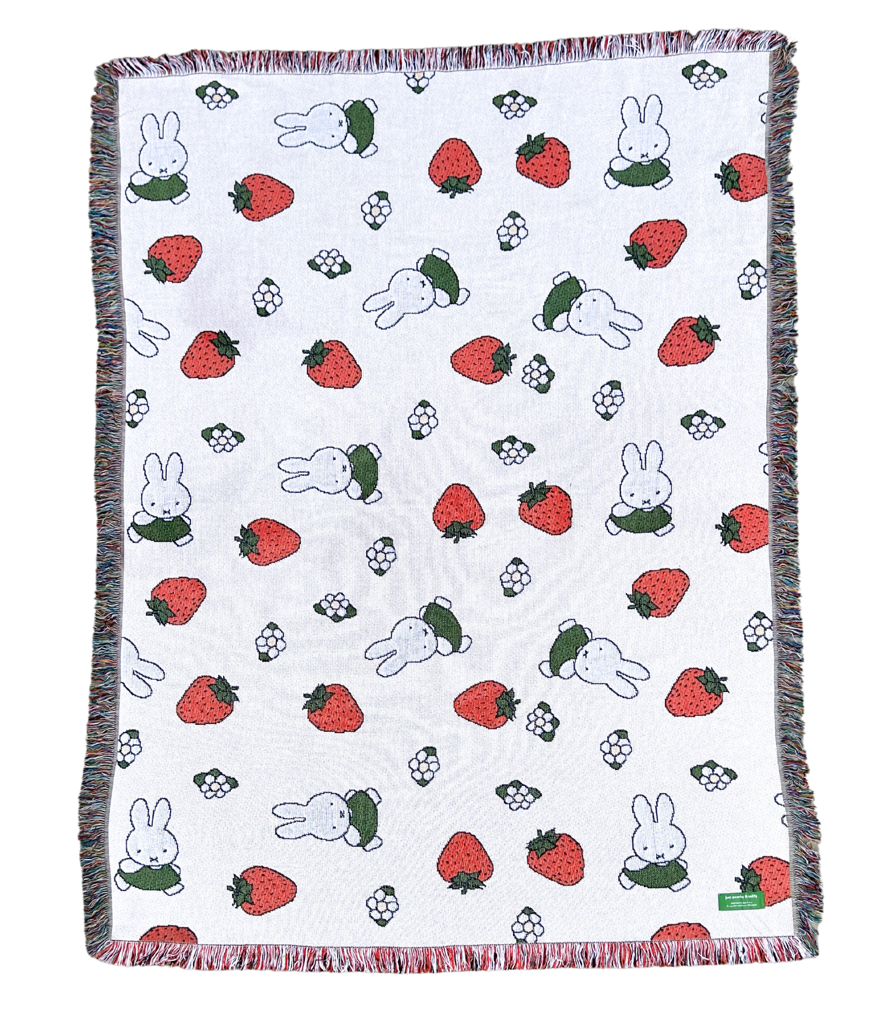 Strawberry Miffy Woven Blanket