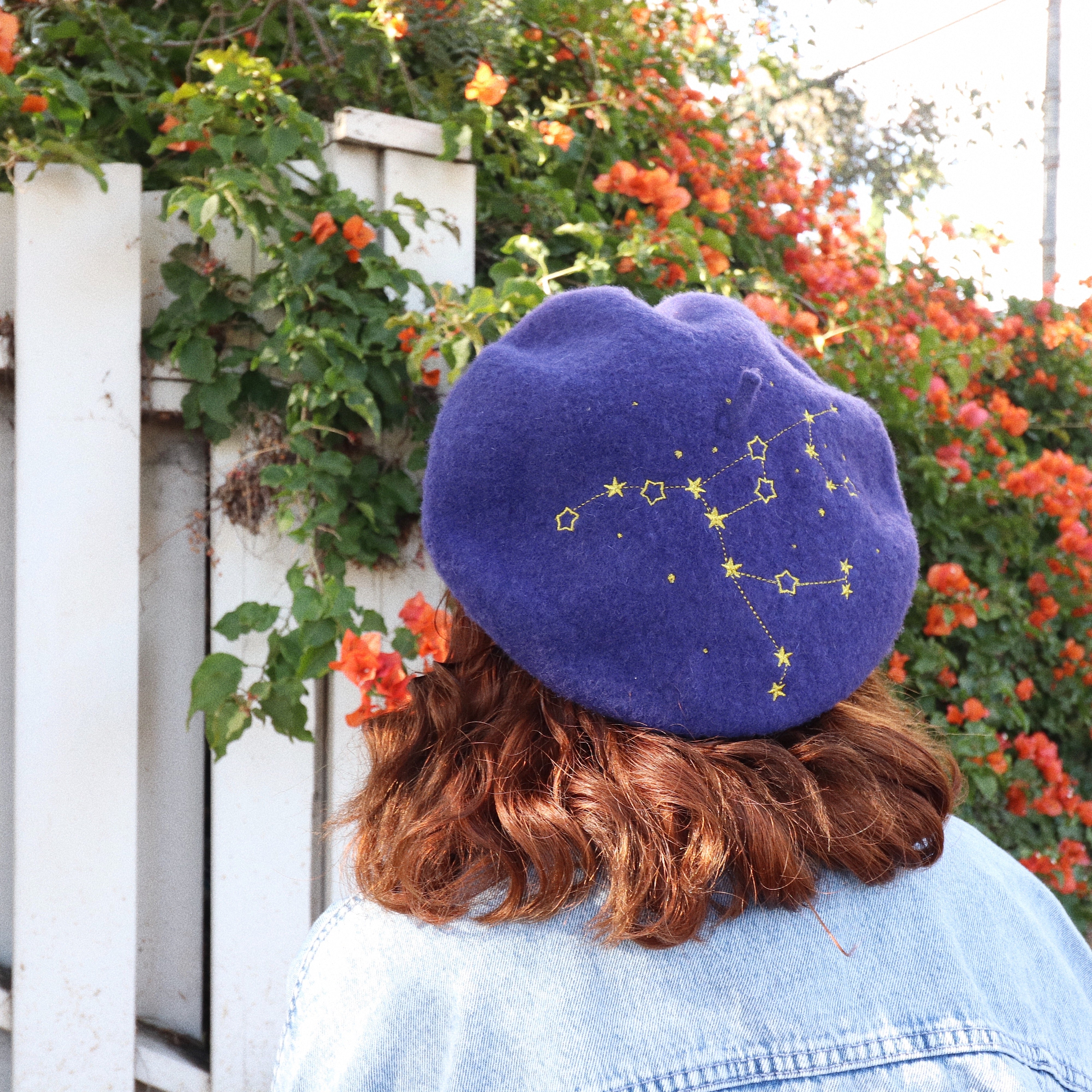 Constellation Beret Dark Blue – Just Peachy - Main Image